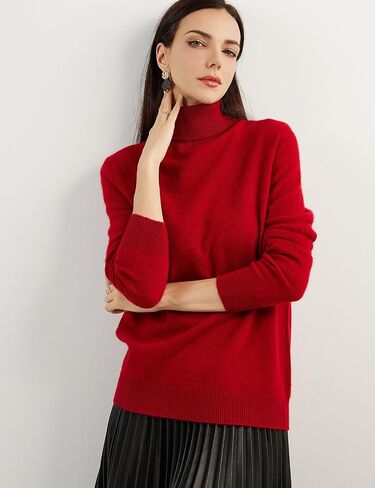 Women's 100% Pure Cashmere Sweater Turtleneck Long Sleeve Warm Soft 2025 Fall Winter Knit Pullover in Kuwait