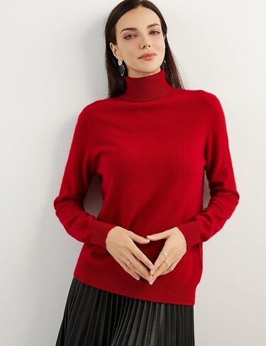 Women's 100% Pure Cashmere Sweater Turtleneck Long Sleeve Warm Soft 2025 Fall Winter Knit Pullover in Kuwait