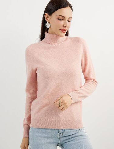 Women's 100% Pure Cashmere Sweater Turtleneck Long Sleeve Warm Soft 2025 Fall Winter Knit Pullover in Kuwait