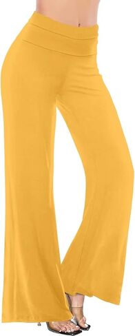 Hybrid & Company Womens Super Comfy Flowy Wide Leg Palazzo Pants Made in USA in Kuwait