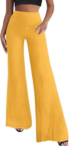 Hybrid & Company Womens Super Comfy Flowy Wide Leg Palazzo Pants Made in USA in Kuwait