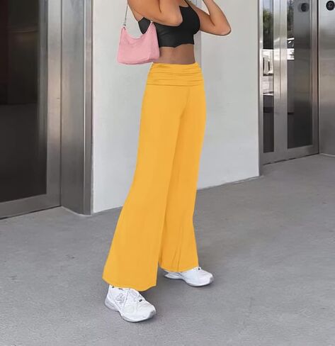 Hybrid & Company Womens Super Comfy Flowy Wide Leg Palazzo Pants Made in USA in Kuwait