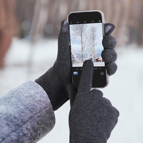 2 Pairs Womens Winter Gloves Touchscreen Texting Windproof Gloves Fleece Lined Gloves Warm Gloves for Cold Weather in Kuwait