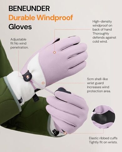 BENEUNDER Winter Gloves for Women Men Touchscreen Cold Weather Thermal Warm Gloves Running Biking Hiking Driving Freezer Work in Saudi Arabia