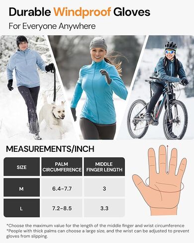 BENEUNDER Winter Gloves for Women Men Touchscreen Cold Weather Thermal Warm Gloves Running Biking Hiking Driving Freezer Work in Saudi Arabia