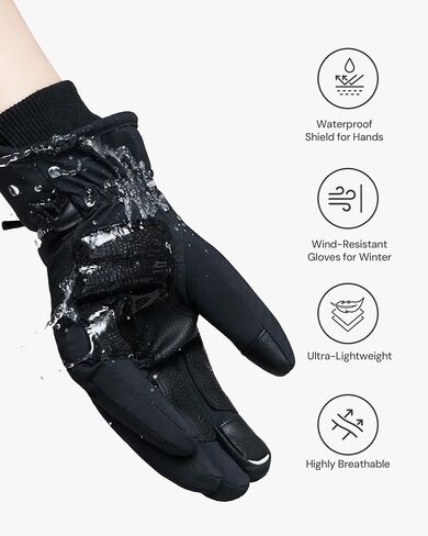 BENEUNDER Winter Gloves for Women Men Touchscreen Cold Weather Thermal Warm Gloves Running Biking Hiking Driving Freezer Work in Saudi Arabia