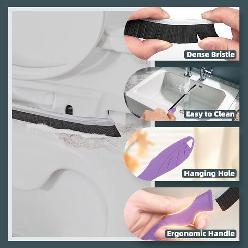 فرشاة المرحاض، قطعتان من فرشاة تنظيف الحمام، منظف المرحاض، فرشاة وعاء المرحاض العميق مع فتحة تعليق، فرشاة تنظيف الفجوات متعددة الوظائف، شعيرات لأحواض المطبخ، حوض الاستحمام، الدش in Kuwait