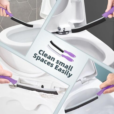 فرشاة المرحاض، قطعتان من فرشاة تنظيف الحمام، منظف المرحاض، فرشاة وعاء المرحاض العميق مع فتحة تعليق، فرشاة تنظيف الفجوات متعددة الوظائف، شعيرات لأحواض المطبخ، حوض الاستحمام، الدش in Kuwait