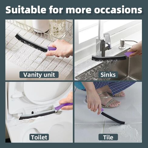 فرشاة المرحاض، قطعتان من فرشاة تنظيف الحمام، منظف المرحاض، فرشاة وعاء المرحاض العميق مع فتحة تعليق، فرشاة تنظيف الفجوات متعددة الوظائف، شعيرات لأحواض المطبخ، حوض الاستحمام، الدش in Kuwait