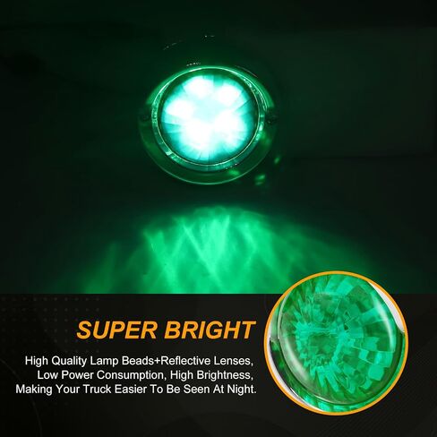 2pcs truck side marker lights green in Saudi Arabia
