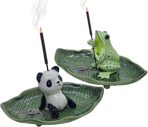 Tiny 4⅜" Green Leaf Shaped Tray - Handmade Ceramic Porcelain Decorative Plate Dish Catchall Miniature Container for Jewelry Personal Items Incense Holders Ashtray Décor Gifts in Saudi Arabia