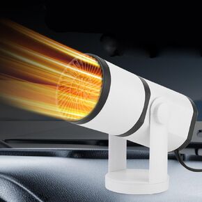 12V Car Heater, 150W Portable Car Fan Heater 2 in 1 Heating Cooler Fan 360° Rotating with Cigarette Lighter Plug