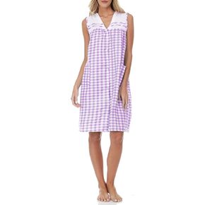 Ezi Women's Duster7 Sleeveless Cotton-Rich House Dress