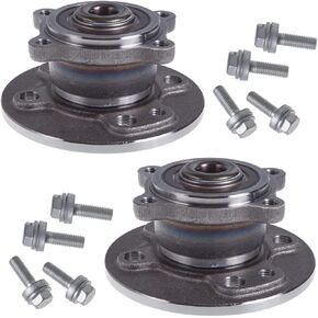 512427 x2 (For 1.6L and FWD,M14 Wheel Bolts) Rear Wheel Hub and Bearing Assembly Compatible With 2007-2015 Mi-ni Cooper # 33416786552 33416786620