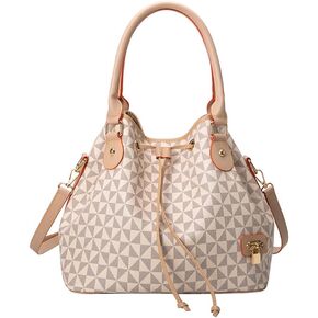 Printed Pattern Shoulder Bags for Women, Large Roomy Drawstring Handbag, Trendy Top Handle Satchel Hobo Purse