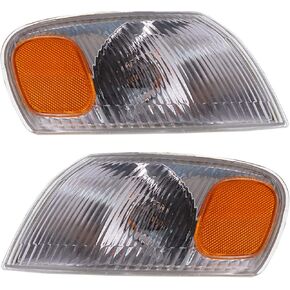 1 Pair Front Left + Right Parking Turn Signal Lights Corner Lamp DRL Turn Signal Lights Kit Replacement for Toyota Corolla 1998 1999 2000 81510-02040 81520-02040