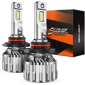 مجموعة مصابيح LED SEALIGHT H11 9005، 56,000 لومن 800% أكثر سطوعًا 6500K ضوء أبيض بارد، مقاس 1:1 9005/HB3 H11/H9/H8 DRL استبدال هالوجين ضوء الضباب، Plug-N-Play، حزمة من 4