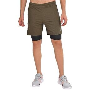 VIROH Men's 2-in-1 Gym Shorts with Inner Compression Layer - Quick-Dry, Lightweight Athletic Running Shorts