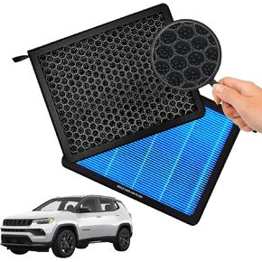 Cabin Air Filter CF11810, Fits Jeep, Dodge & Fiat Models, 2017-2022 Compass, 2015-2023 Renegade, 2023 Hornet, 2014-2020 500L, 2016-2023 500X Activated Carbon beads, Durable and sturdy (1 PACK)