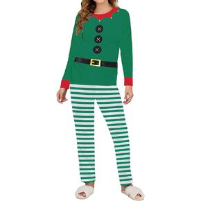 Couple Ugly Christmas Pajamas Set Long Sleeve Pjs for Women Men Sleepwear Jammies Party