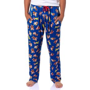 Disney Men's Snow White and The Seven Dwarfs AOP Adult Lounge Sleep Pajama Pants with Drawstring Elastic Waistband