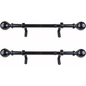 قضيب ستارة كلاسيكي من ديكوبوليتان مقاس 1 بوصة، من 12 إلى 20 بوصة، أسود in Kuwait