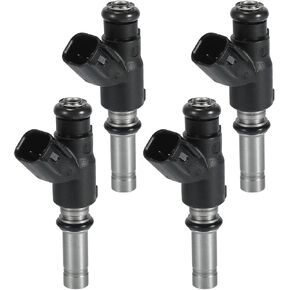 Fuel Injector, Engine Fuel Injection Nozzle No.55559377 for Chevrolet Aveo 2009-2011 1.6L for Pontiac G3 Base 2009-2010 1.6L Black, 4 Pcs