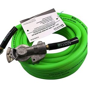 Dynamic Power 3/8"50 FT Hybrid Tire Air Hose Inflator Kit with universal Gladhand & Chuck (300 PSI)