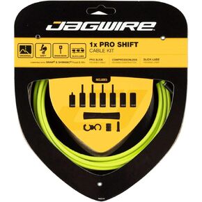 Jagwire - مجموعة تحويل عالمية 1x Pro | للطرق وMTN ودراجة الحصى | متوافق مع SRAM وShimano Shifter | الشبح الأسود