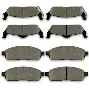 8pcs Ceramic Brake Pads Front and Rear Compatible with 2004-2008 for Ford F-150,2006-2008 for Lincoln Mark LT