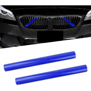 2 PCS Car Decorative Strips, 11.22x1.18In Car Grille Inserts, Middle Grille Water Tank Pipe Bracket Cover, Compatible with BMW 34567 Series X12345 (Red)