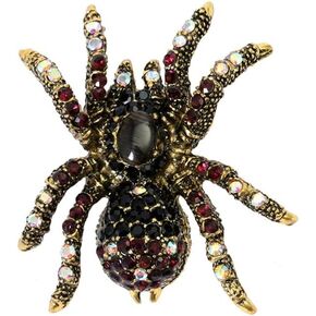 Spider Brooch pins Crystal Rhinestone Women Enamel Insect Pin Lapel Pin Safety Pin in Saudi Arabia