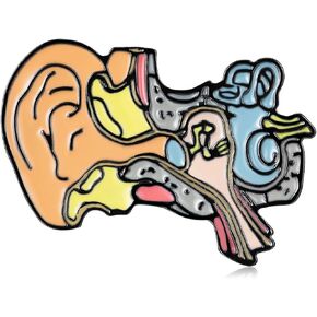 Cochlea Anatomy Brooch Medical Ear Enamel Pin Otolaryngology Biology Jewelry Accessories for ENT Doctor Nurse Student