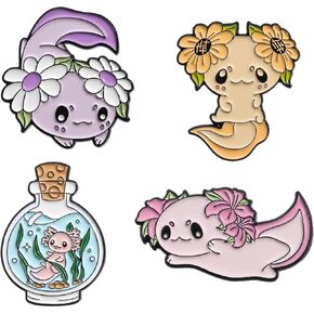 Animal Axolotl Cartoon Cute Friendship Pins for Women Gifts (colorful)