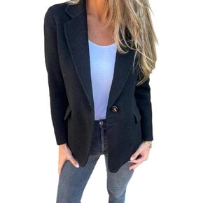 Wool Coats for Women 2024 Fall Winter Long Sleeve Open Front Blazer Business Office Work Casual Coat