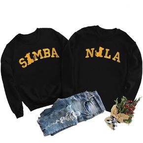 UNIQUEONE Magical Sweatshirt Matching Clothes Couples - Movie Sweatshirts Lion Graphic Sweater Casual Long Sleeve Tops