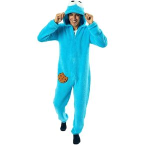 Bioworld Sesame Street Cookie Monster Union Suit With Hood