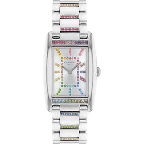 Coach Reese Women's Watch - 2H Quartz Tank Watch with Crystal-Set Link Bracelet - Water Resistant 3 ATM/30 Meters - Gift for Her - Premium Fashion Timepiece for Every Occasion - 24mm