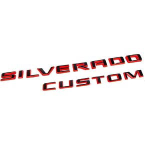Replacement for 2019-2022 Silverado Custom Tailgate Rear Letter Logo Emblem Badge New Set kit (Matte Black)