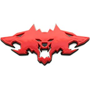 1pc Wolf Pack Badges Emblems 3D Logo Replacement for Tsla Cybertruck 2024 Car Truck Motorcycles Side Rear Styling Decal Sticker (Glossy Black)