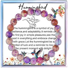 Hummingbird Gifts for Women Hummingbird Bracelet Hummingbird Jewelry for Women Hummingbird Charm Hummingbird Inspirational Gifts