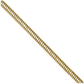 Diamond2Deal 14k Yellow Gold .8mm Round Snake Chain Necklace