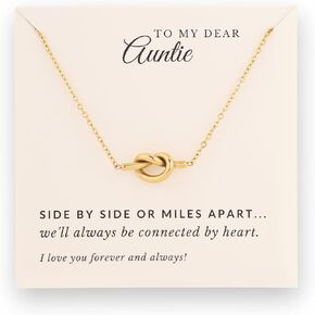 To My Aunt Necklace Gifts, Best Aunt Ever Necklace Jewelry Sentimental Gifts for Aunt Auntie