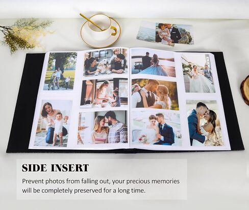 RECUTMS Photo Album 4x6 600 Photos, Large Capacity Retro Leather Cover Picture Albums Holds 600 Horizontal and Vertical 4x6 Photos with White Pages for Family Wedding Baby (White) in Saudi Arabia