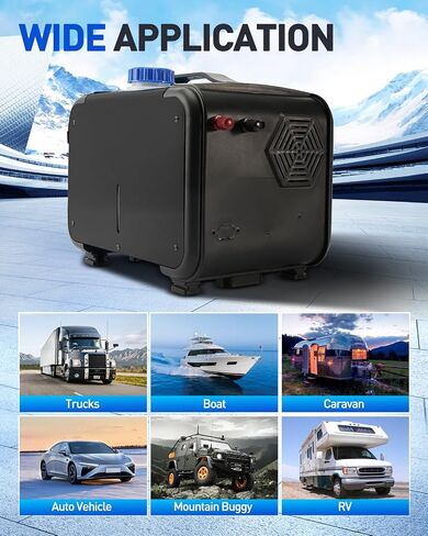 PHILTOP 8KW 12V Diesel Heater Diesel Air Heater All-in-One Parking Heater with LCD Switch & Remote Control Vehicle Heater with Constant Temperature Timing (Black) in Saudi Arabia