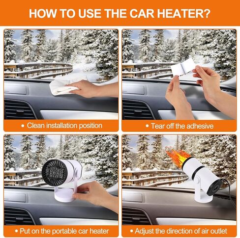 Car Heater, Portable Car Heaters for Vehicle, 12V Car Heater That Plugs Into Cigarette Lighter,Portable Heater for Vehicle Cars SUV, Windshield Defroster, De-Icers in Saudi Arabia
