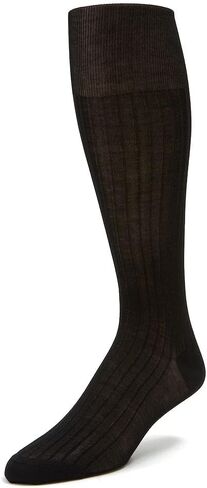 جوارب Bresciani فوق الساق من القطن المصري المضلع للرجال على الطراز الإيطالي in Kuwait