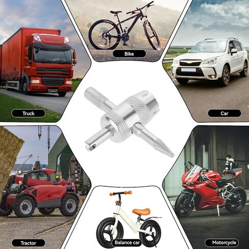 2 Pcs 4-Way Valve Core Tool Tire Valve Tools 4-in-1 Tyre Valve Removal Tool Tire Valve Stem Tool Valve Core Removal Tool Valve Stem Puller Valve Stem Removal Tool for Bicycle Bike Automobile Car in Kuwait