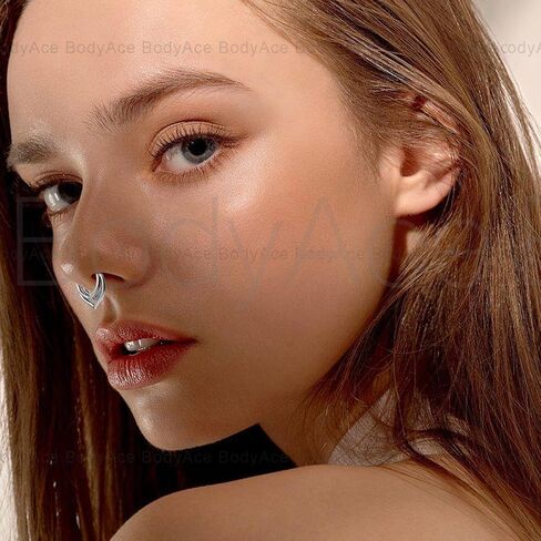 BodyAce 3PCS 16G حلقات الأنف الفرس، الفولاذ المقاوم للصدأ تشيكوسلوفاكيا هيليكس الزنمة الأطواق الغضروف Daith الأقراط، قطرة الماء يتوقف الجزء الفرس حلقة ثقب المجوهرات in Kuwait