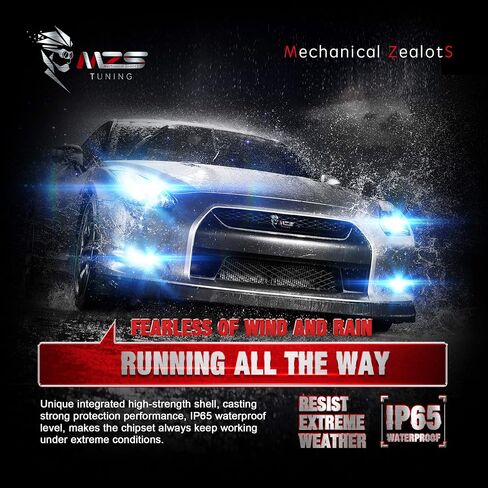 MZS H4 Bulbs, 300% Brighter H4 9003 HB2 Fog Lights, Instant-Plug in 6500K Xenon White H4 Light Bulb, Mini Size Fanless H4 Fog Bulbs, Pack of 2 in Kuwait